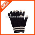 Acrylic red children knit gloves